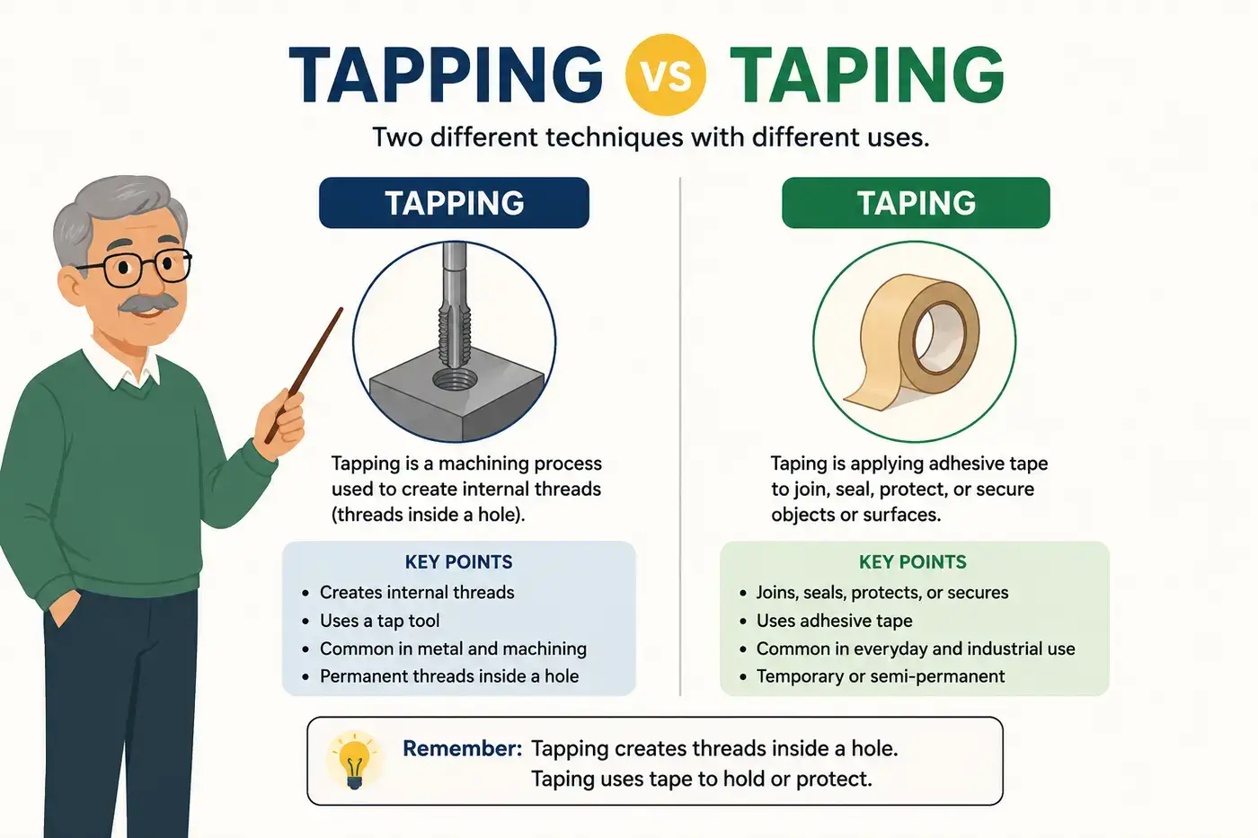 Tapping vs Taping