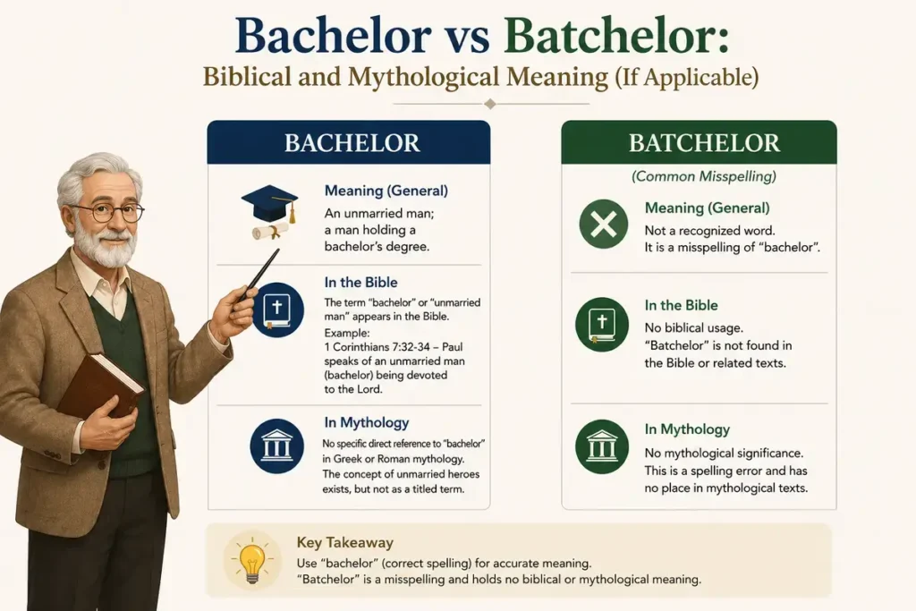 Bachelor vs Batchelor: Biblical and Mythological Meaning (If Applicable)