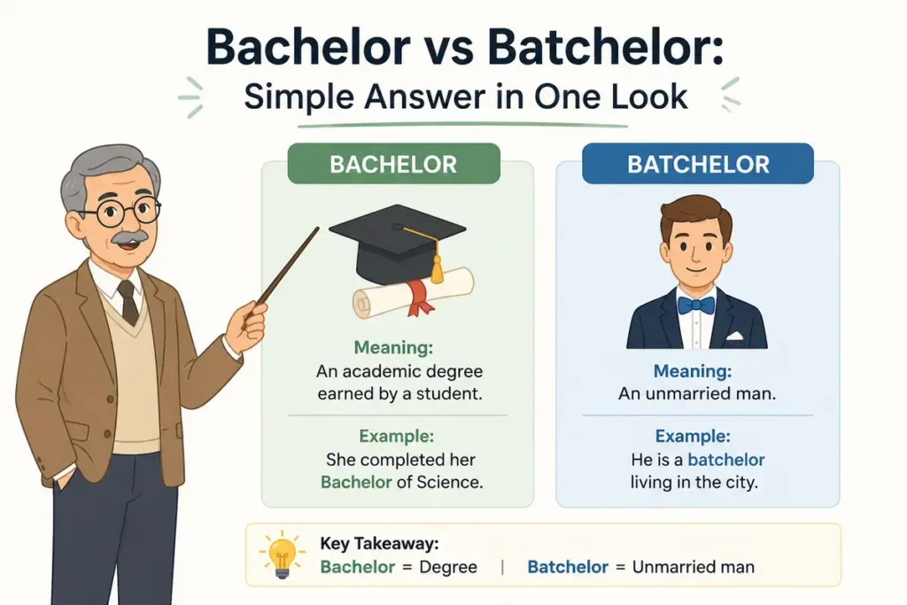 Bachelor vs Batchelor: Simple Answer in One Look