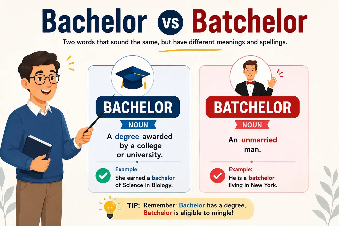 Bachelor vs Batchelor