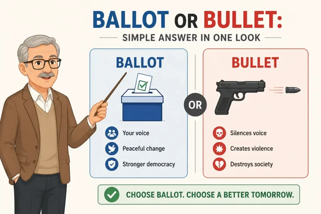 Ballot or Bullet: Simple Answer in One Look