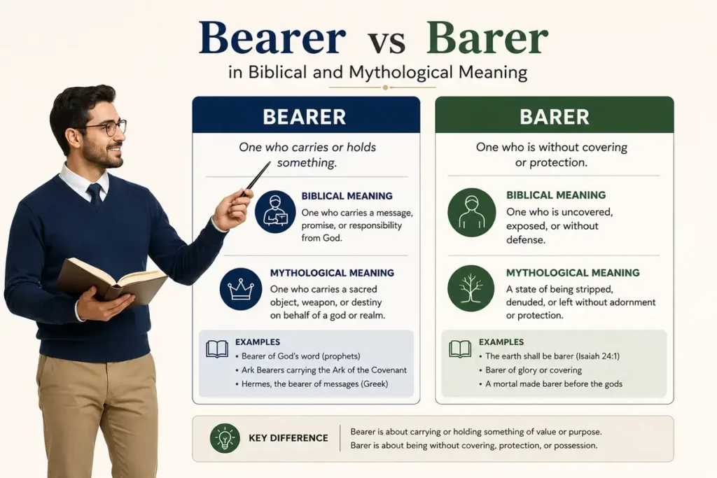 Bearer vs Barer in Biblical and Mythological Meaning