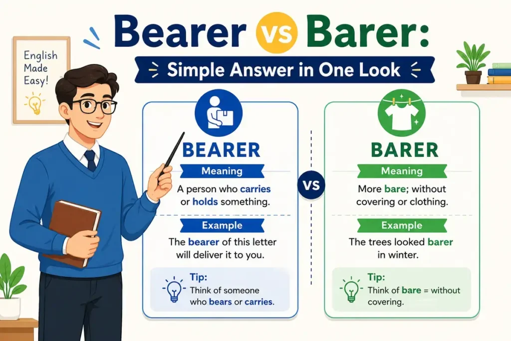 Bearer vs Barer: Simple Answer in One Look