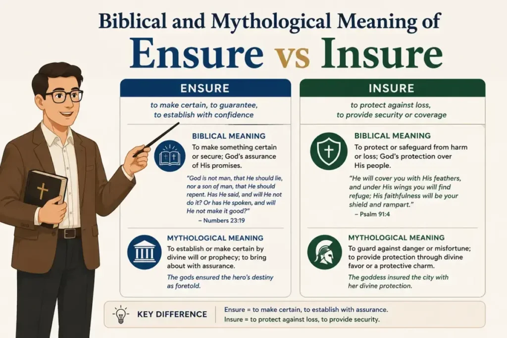 Biblical and Mythological Meaning of Ensure vs Insure