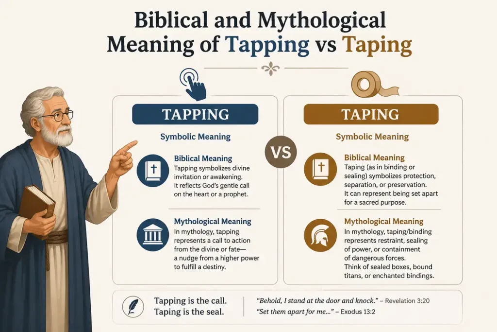 Biblical and Mythological Meaning of Tapping vs Taping