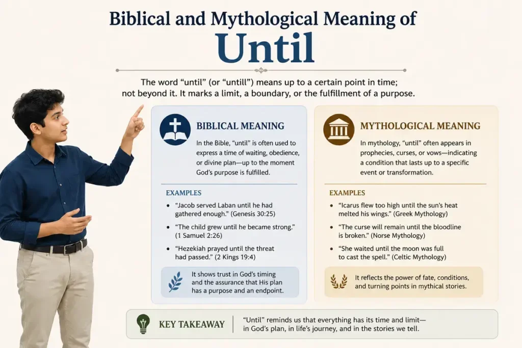 Biblical and Mythological Meaning of Until or Untill (If Applicable)