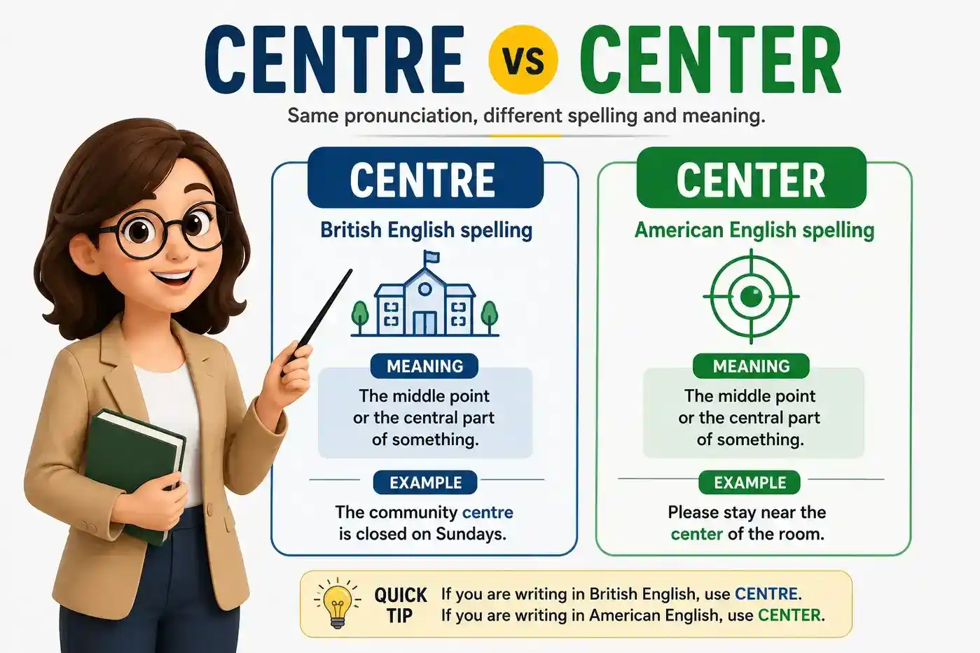 Centre vs Center