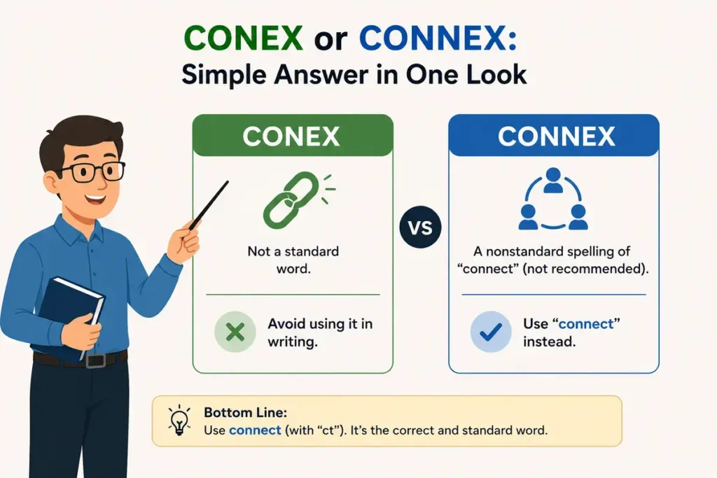 Conex or Connex: Simple Answer in One Look