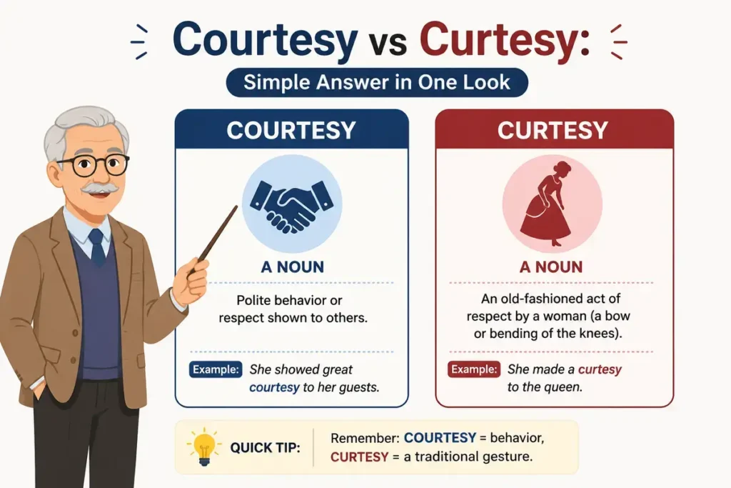 Courtesy vs Curtesy: Simple Answer in One Look