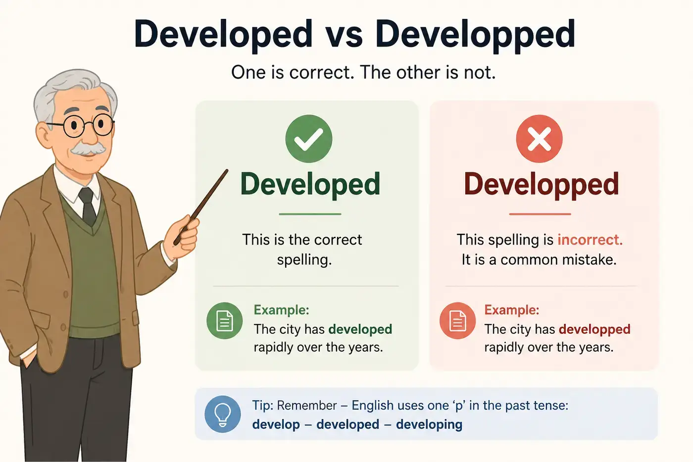 Developed vs Developped