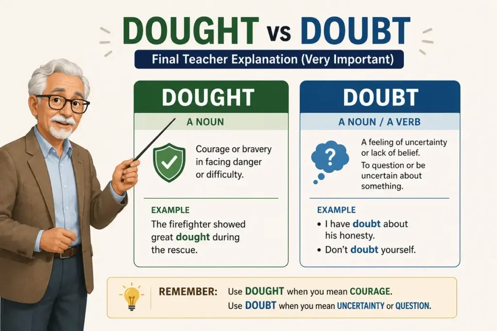 Dought vs Doubt: Final Teacher Explanation (Very Important)