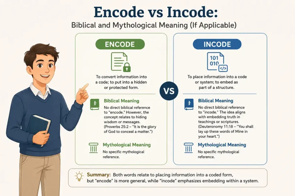 Encode vs Incode: Biblical and Mythological Meaning (If Applicable)