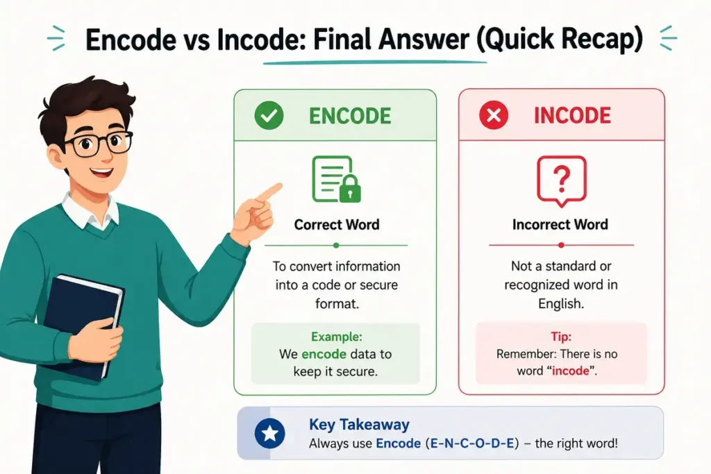 Encode vs Incode: Final Answer (Quick Recap)