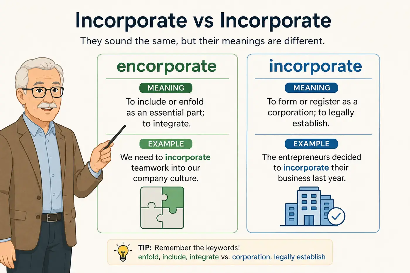Encorporate vs Incorporate