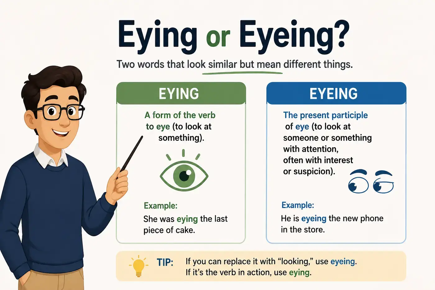 Eying or Eyeing