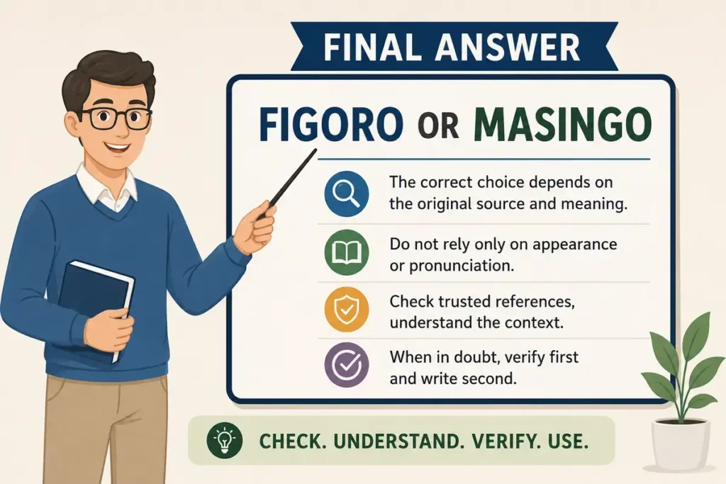 Final Answer About Figoro or Masingo (Quick Recap)