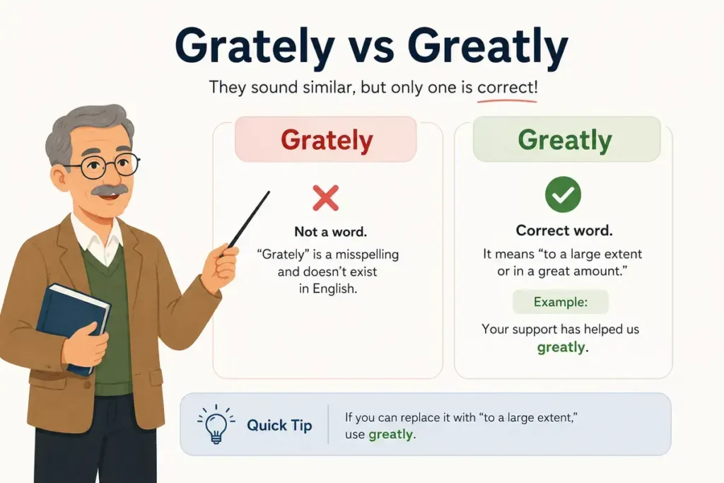 Final Answer: Grately vs Greatly