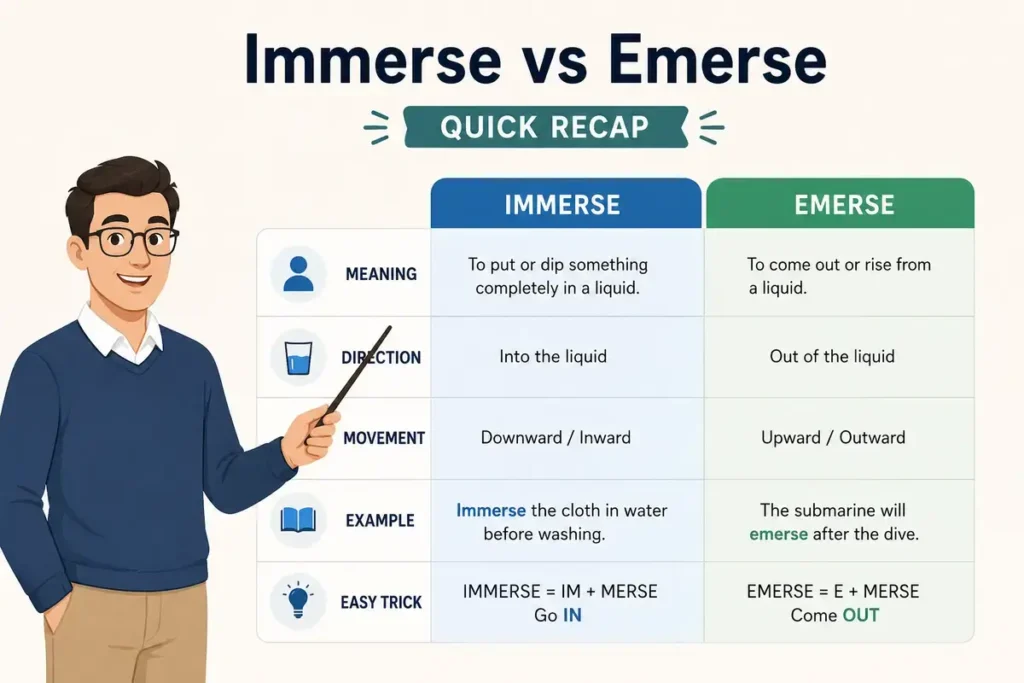 Final Answer: Immerse vs Emerse Quick Recap