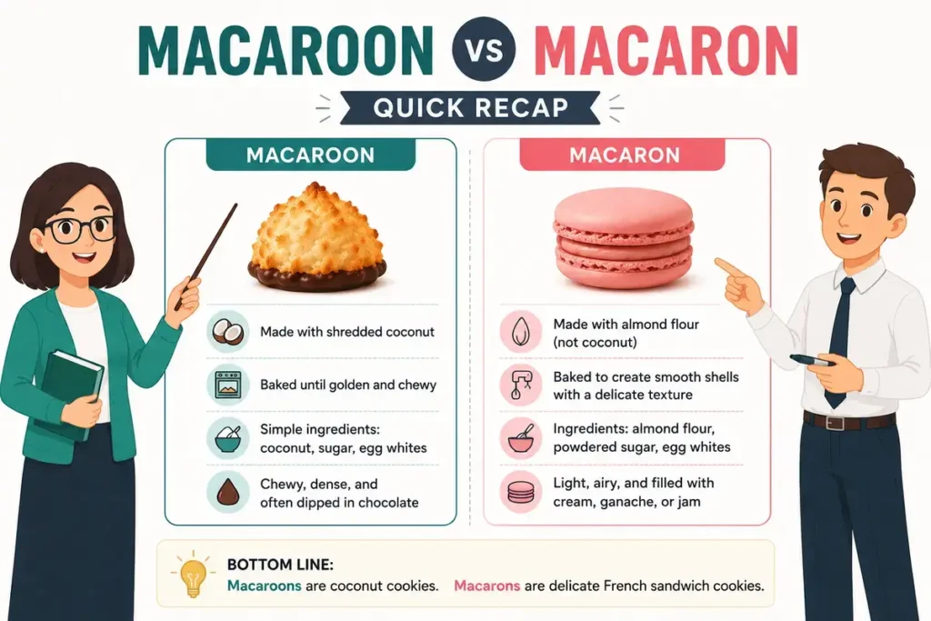 Final Answer: Macaroon vs Macaron Quick Recap