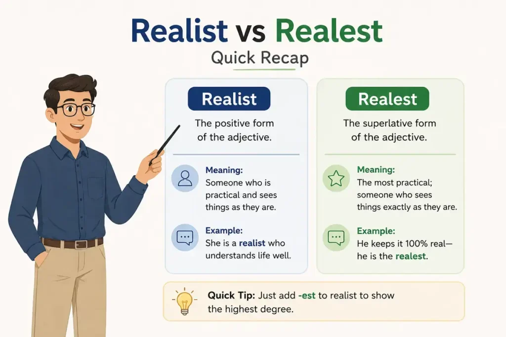 Final Answer: Realist vs Realest Quick Recap
