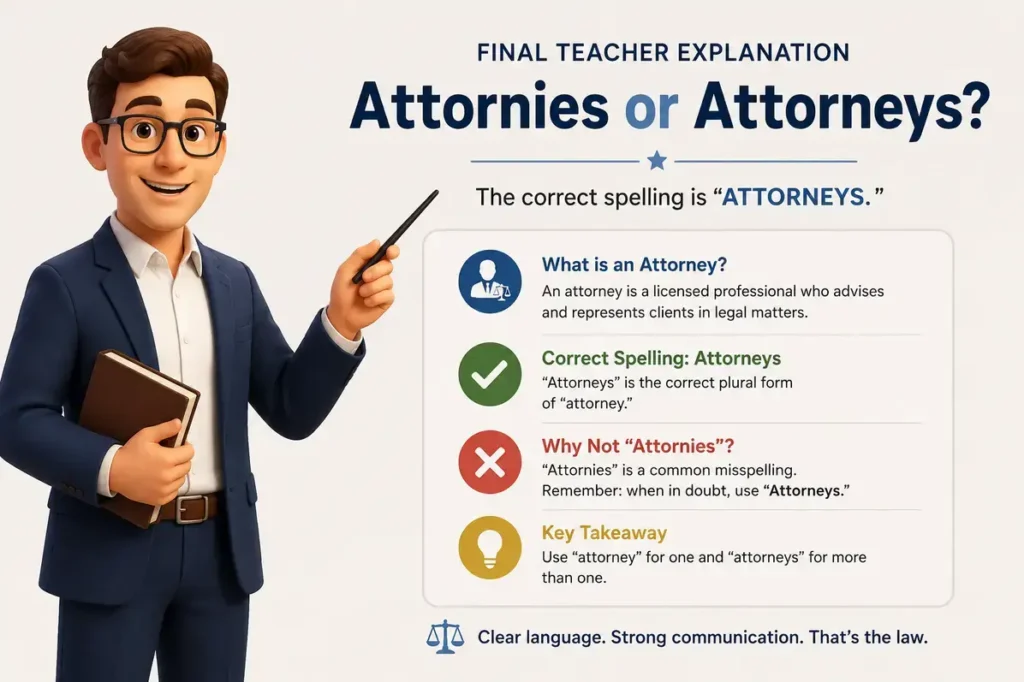 Final Teacher Explanation About Attornies or Attorneys