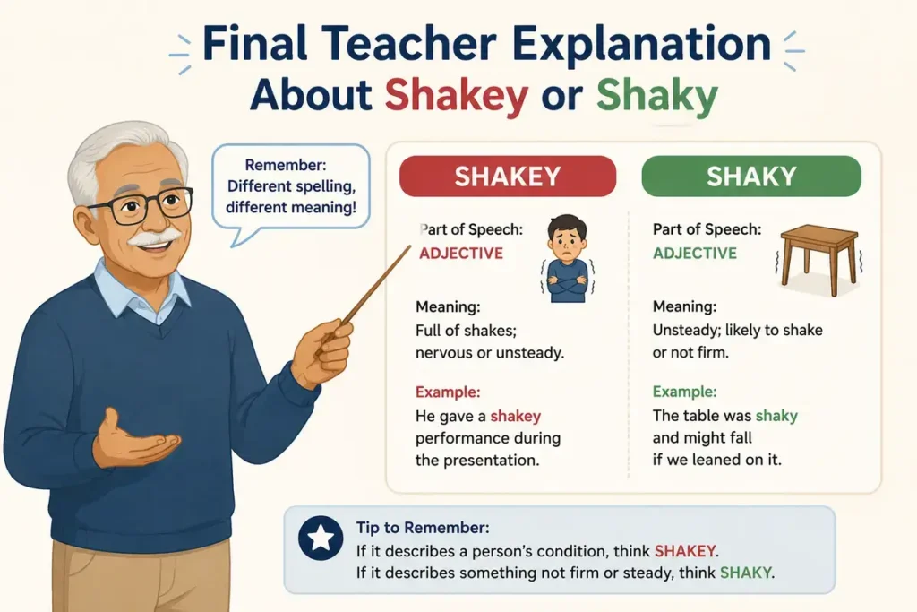 Final Teacher Explanation About Shakey or Shaky