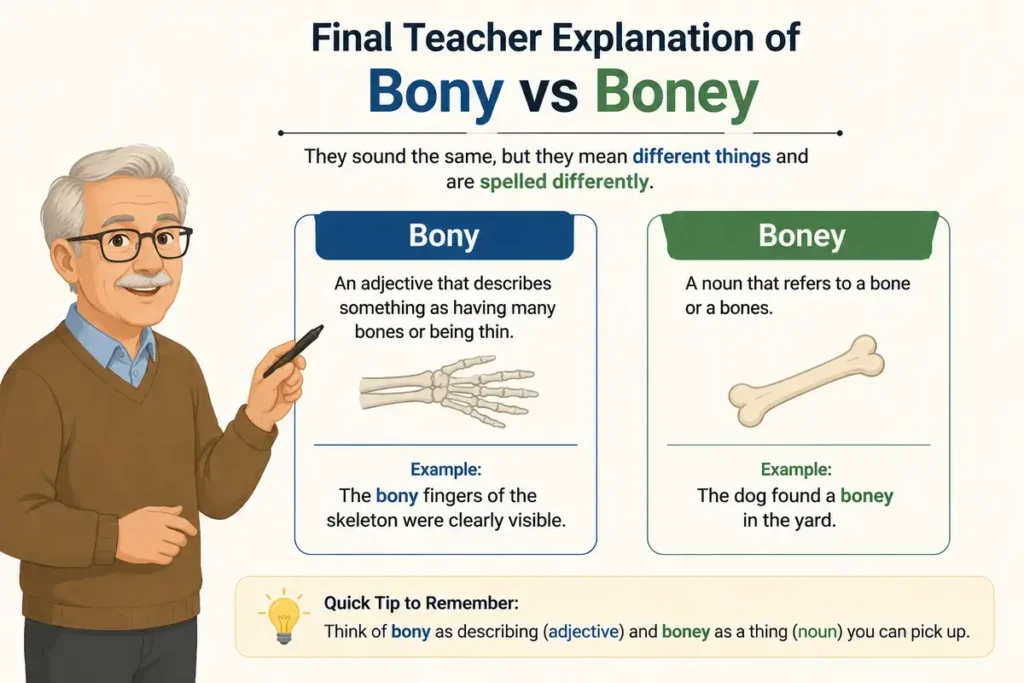 Final Teacher Explanation of Bony vs Boney