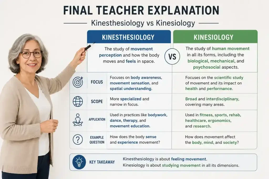 Final Teacher Explanation of Kinesthesiology vs Kinesiology
