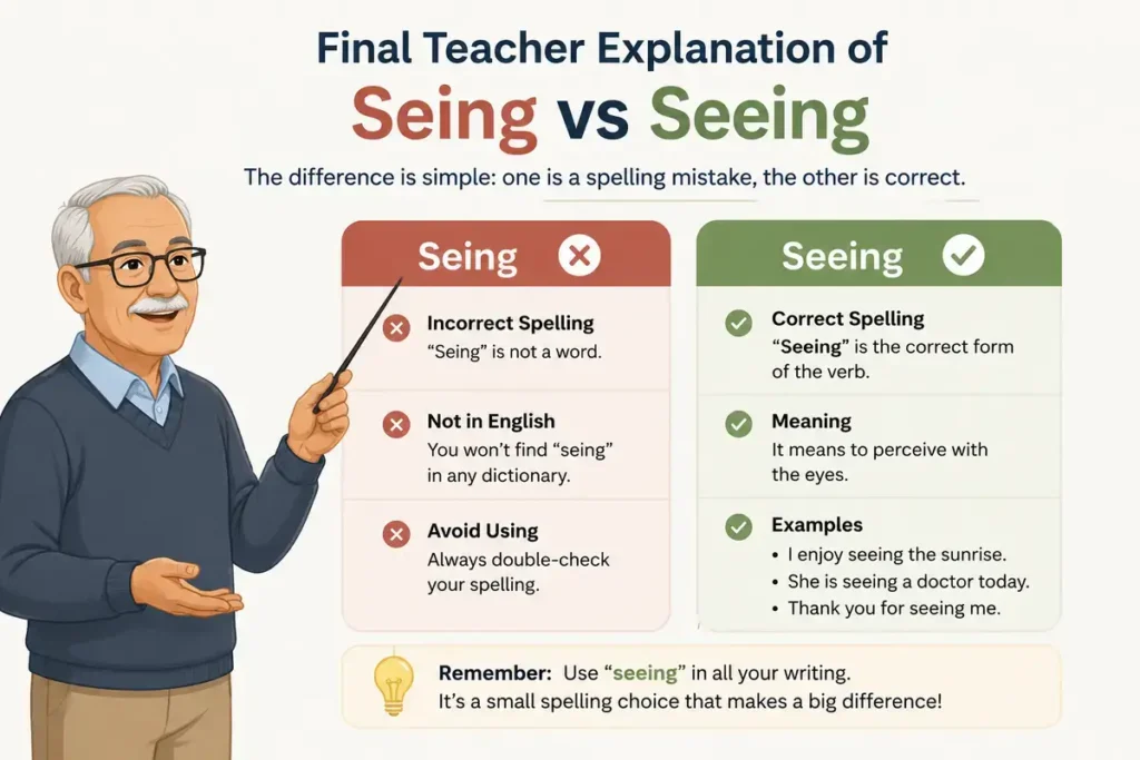 Final Teacher Explanation of Seing vs Seeing