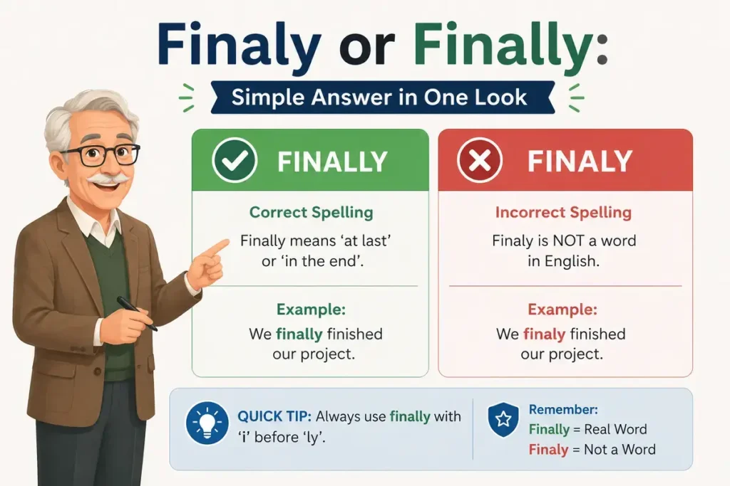 Finaly or Finally: Simple Answer in One Look