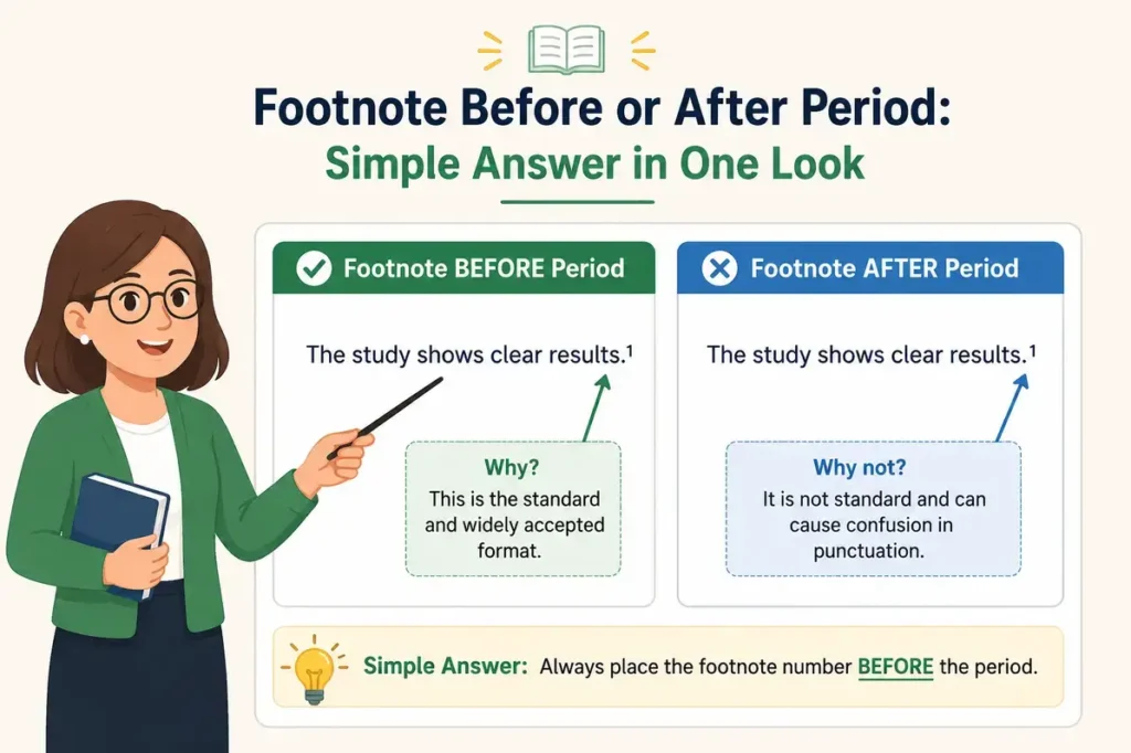 Footnote Before or After Period: Simple Answer in One Look