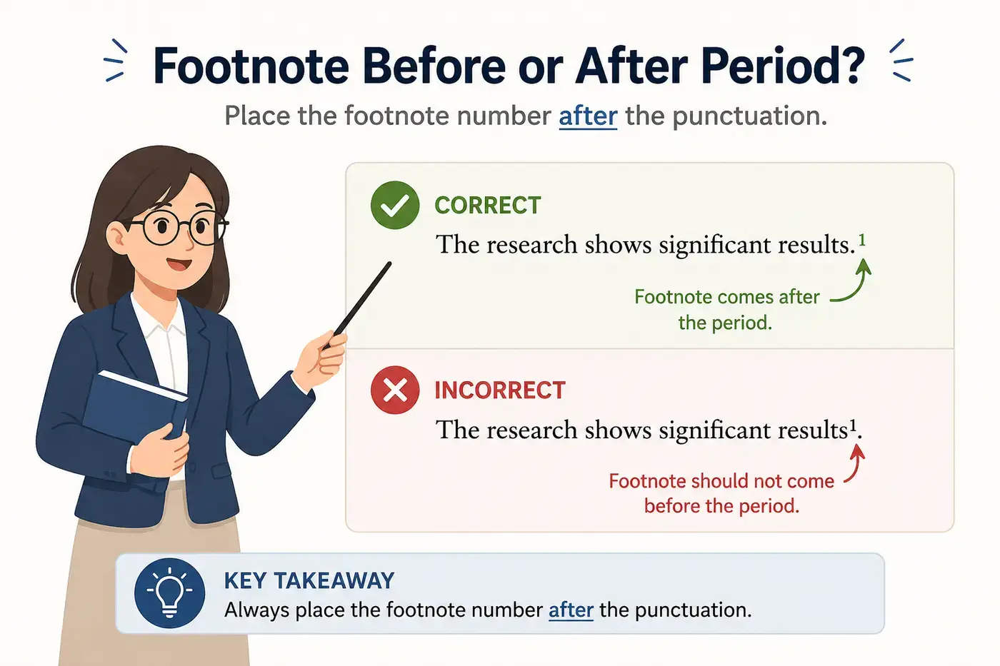 Footnote Before or After Period