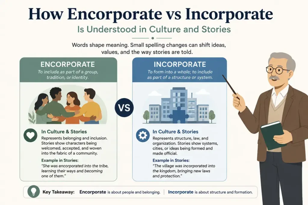 How Encorporate vs Incorporate Is Understood in Culture and Stories