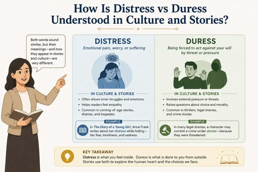 How Is Distress vs Duress Understood in Culture and Stories?