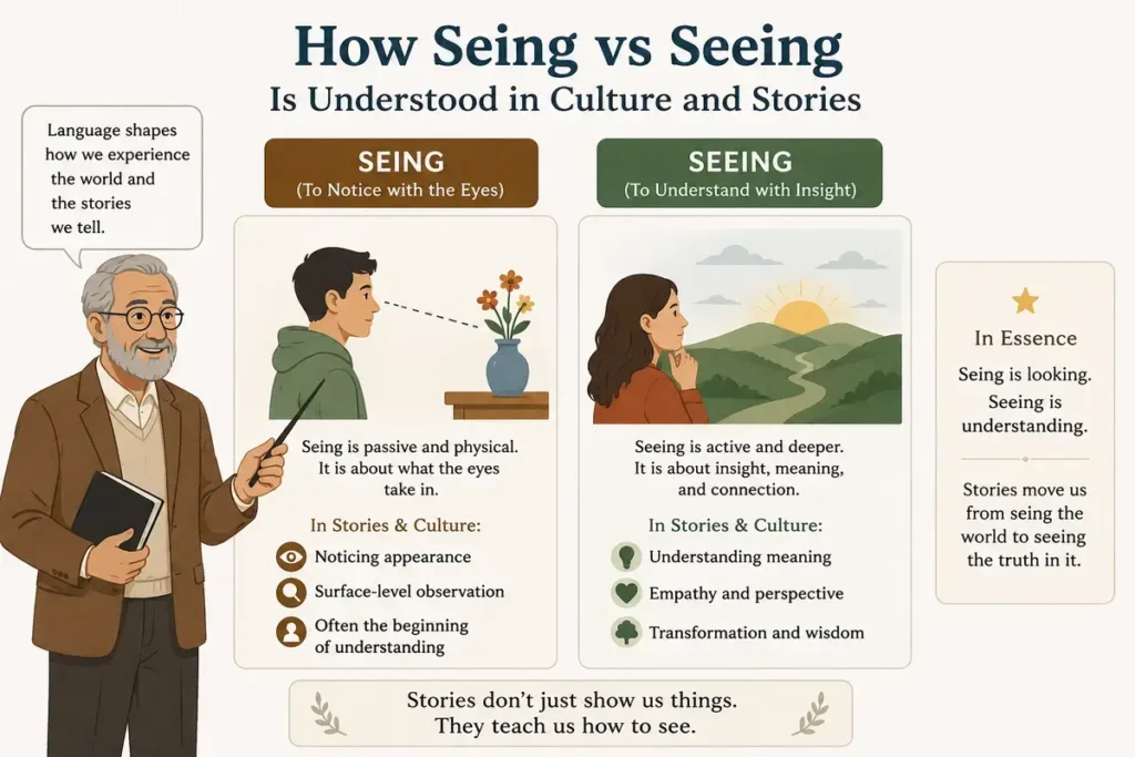 How Seing vs Seeing Is Understood in Culture and Stories