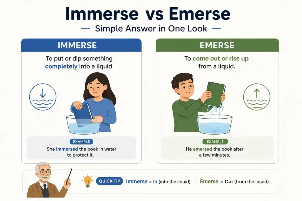 Immerse vs Emerse: Simple Answer in One Look