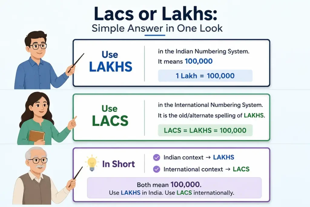 Lacs or Lakhs: Simple Answer in One Look