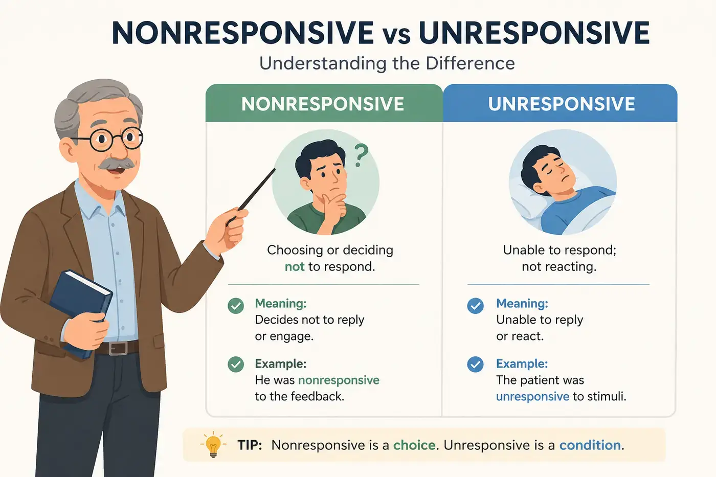 Nonresponsive vs Unresponsive