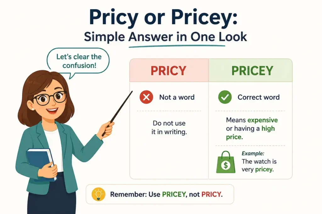 Pricy or Pricey: Simple Answer in One Look