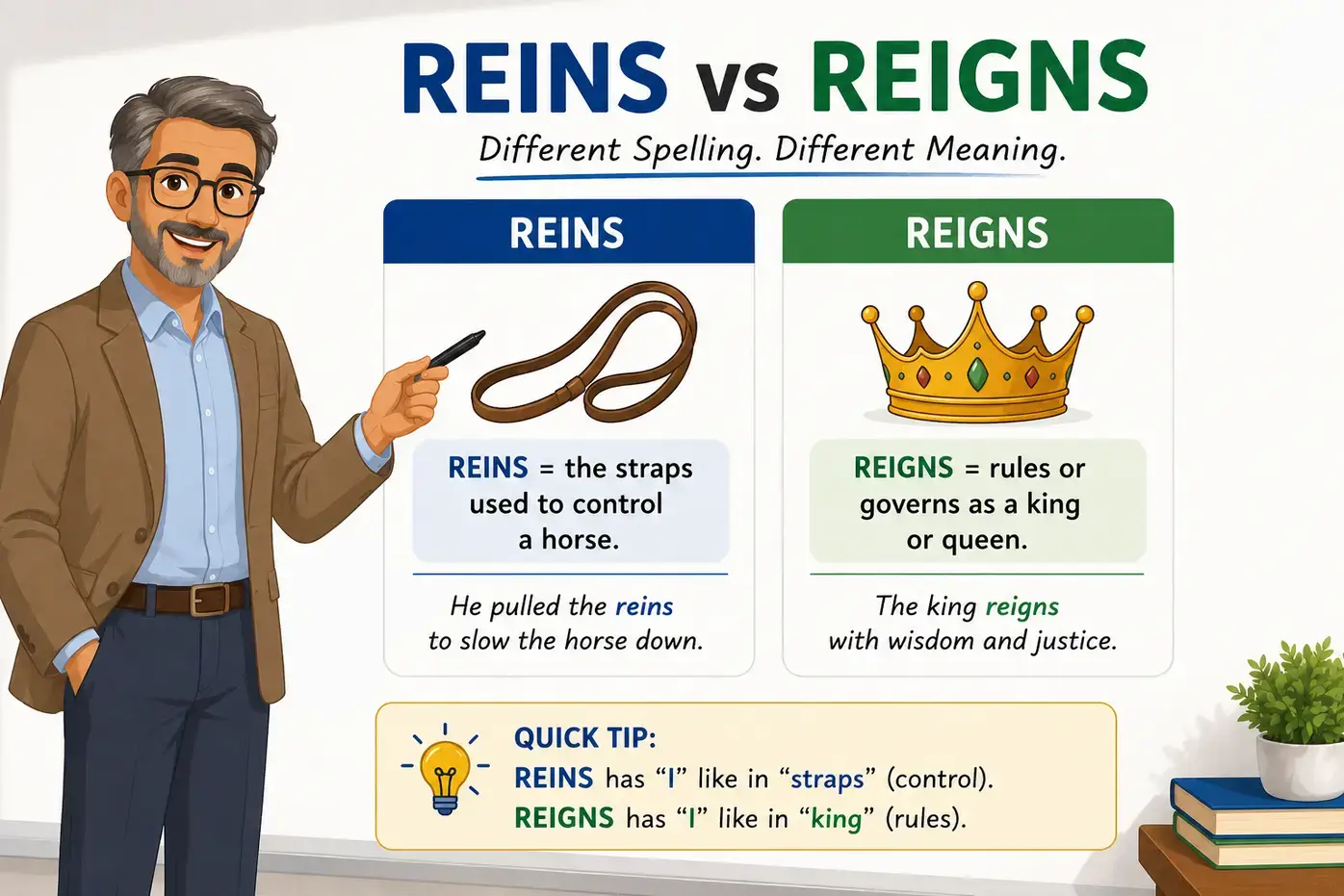 Reins vs Reigns