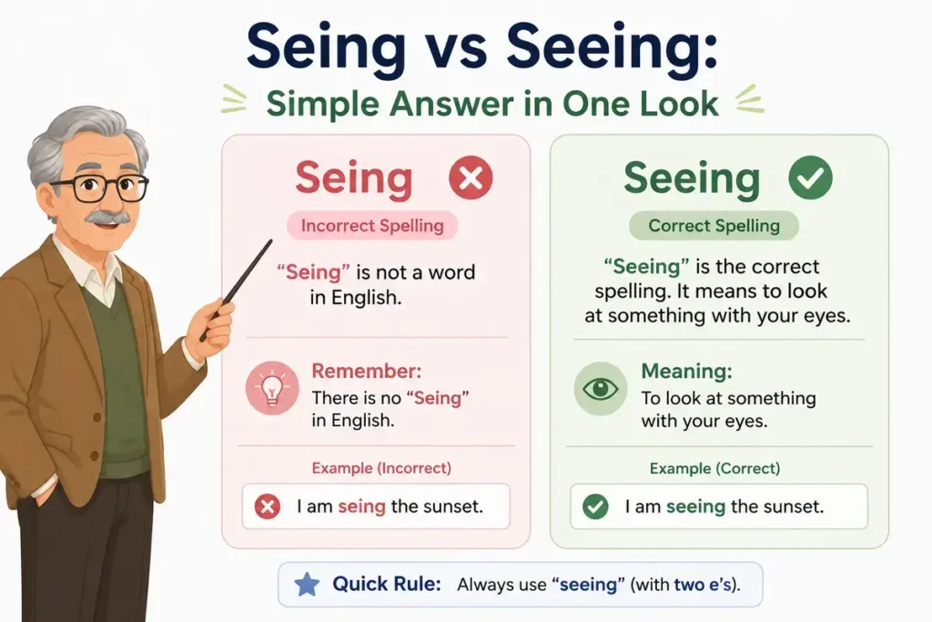 Seing vs Seeing: Simple Answer in One Look
