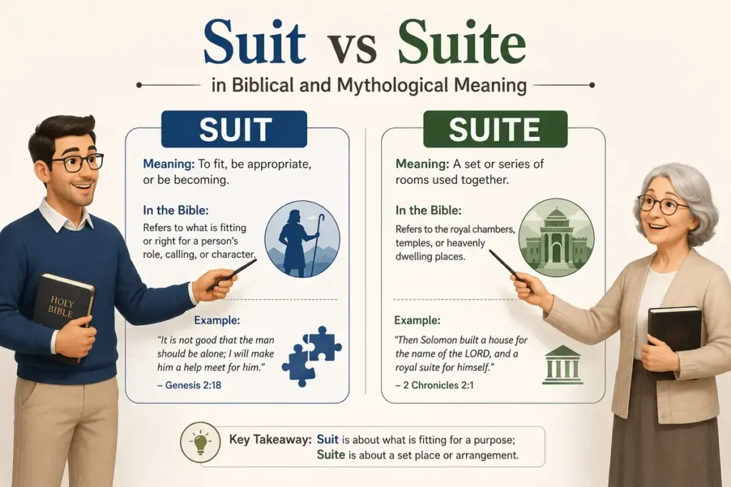 Suit vs Suite in Biblical and Mythological Meaning