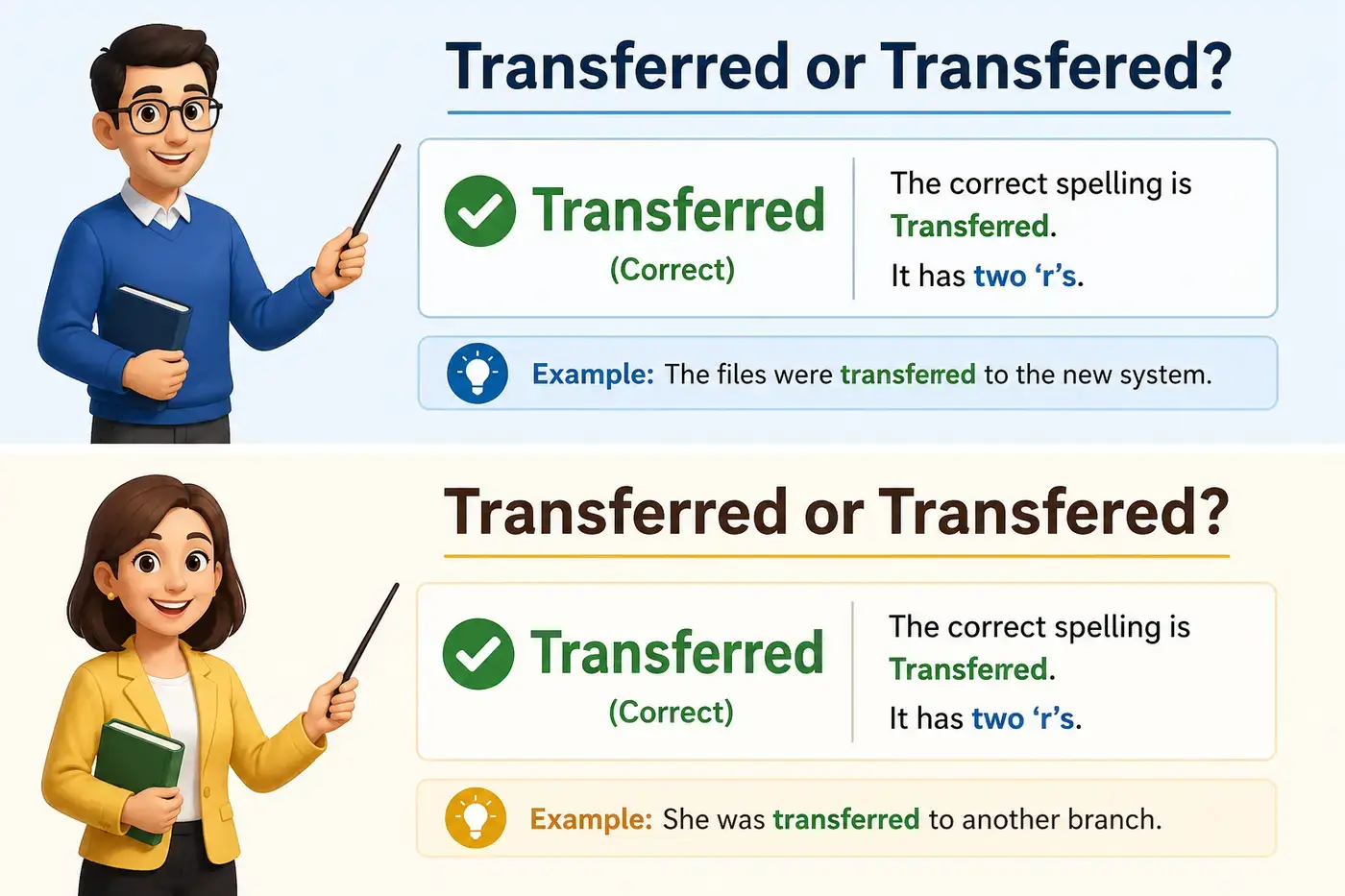 Transferred or Transfered
