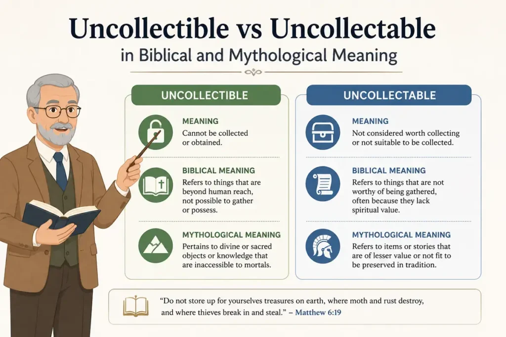 Uncollectible vs Uncollectable in Biblical and Mythological Meaning