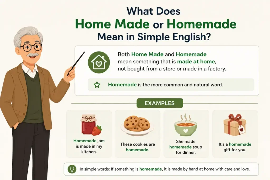 What Does Home Made or Homemade Mean in Simple English?