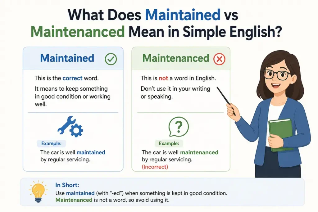 What Does Maintained vs Maintenanced Mean in Simple English?