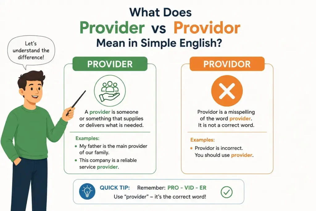 What Does Provider vs Providor Mean in Simple English?