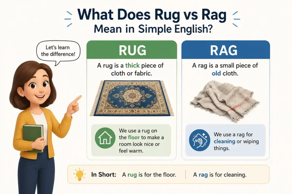 What Does Rug vs Rag Mean in Simple English?