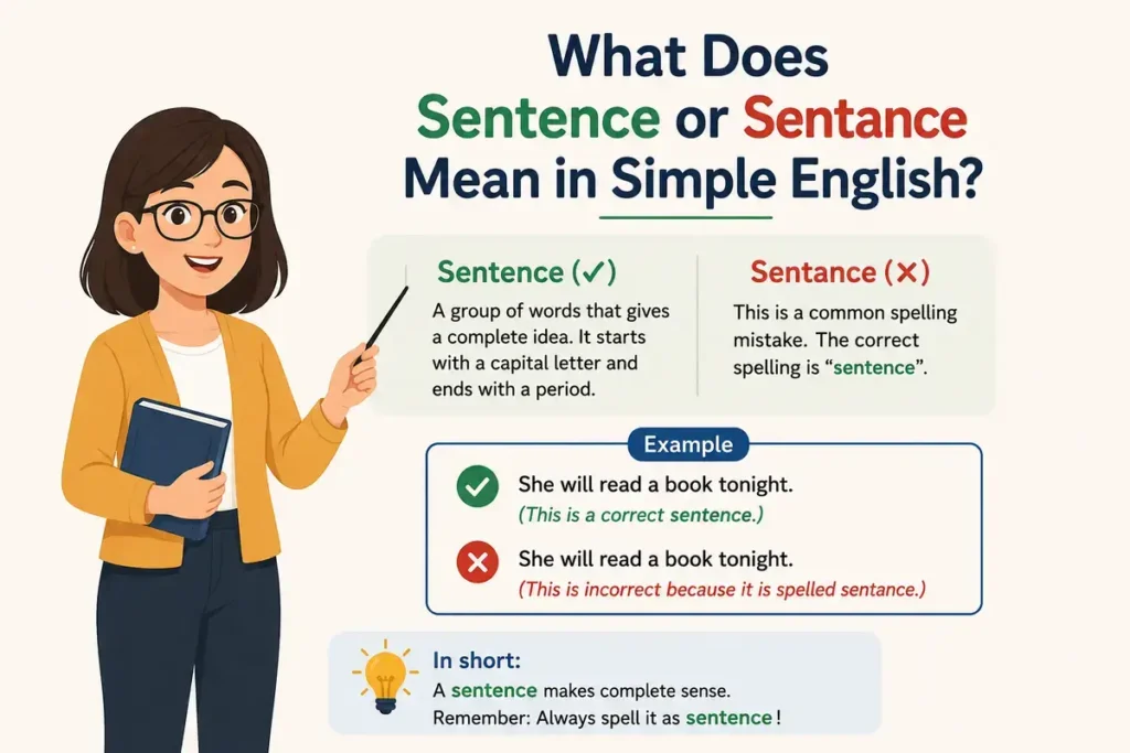 What Does Sentence or Sentance Mean in Simple English?