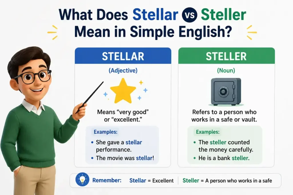 What Does Stellar vs Steller Mean in Simple English?